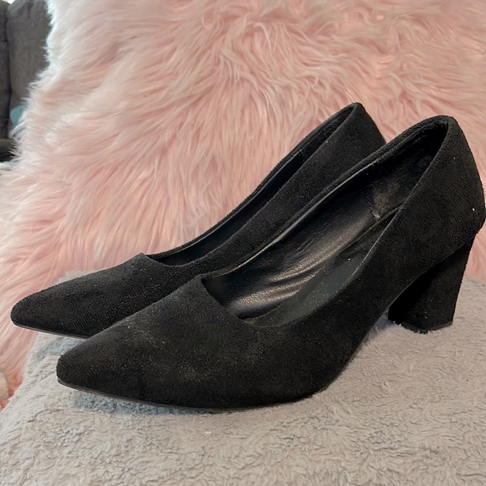 Black chunky heel